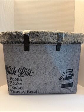 Barnes and Noble Book Tote Faux-Fur Topped NWOT